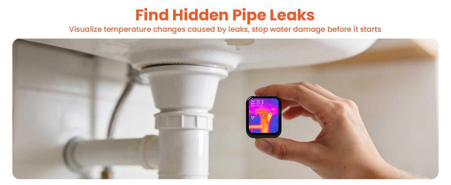 Mini Thermal Camera with Touchscreen, No App Required Small Infrared Imager for Home Inspection, 80&times;60 IR Resolution Infrared Camera for Detect Hidden Camera, Water Leak Detection