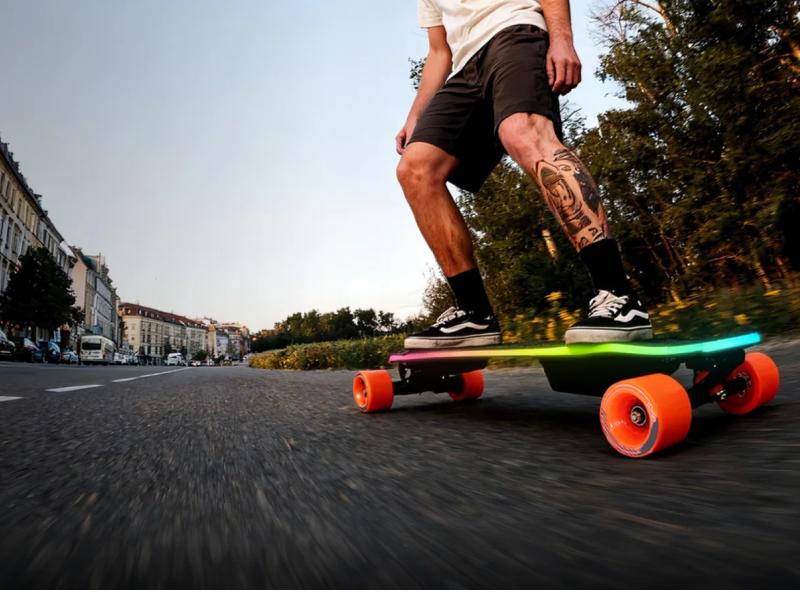Exway Flex Pro V3 Electric Skateboards with Rexus Remote, Top Speed of 28 Mph, 60KM Range,440 LBS Max Load, Bifrost 3.0 Smart Lighting System, Electric Longboard for Adults & Youths Exway Flex Pro V3 Electric Skateboards with Rexus Remote, Top Speed of 28 Mph, 60KM Range,440 LBS Max Load, Bifrost 3.0 Smart Lighting System, Electric Longboard for Adults & Youths