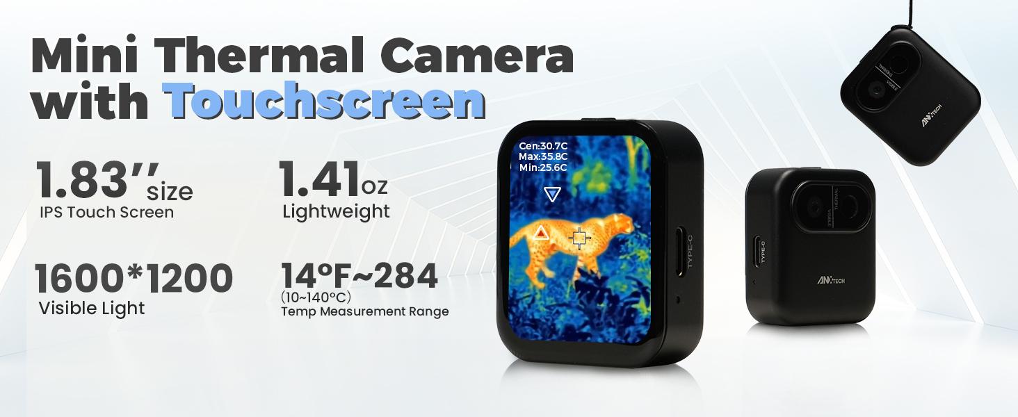 Mini Thermal Camera with Touchscreen, No App Required Small Infrared Imager for Home Inspection, 80&times;60 IR Resolution Infrared Camera for Detect Hidden Camera, Water Leak Detection