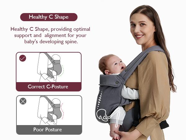 Momcozy Baby Carrier - Ergonomic, Cozy and Lightweight Carrier for 7-44lbs, Effortless to Put On, Ideal for Hands-Free Parenting, Enhanced Lumbar Support, Purehug for Infant to Toddler Momcozy Baby Carrier - Ergonomic, Cozy and Lightweight Carrier for 7-44lbs, Effortless to Put On, Ideal for Hands-Free Parenting, Enhanced Lumbar Support, Purehug for Infant to Toddler