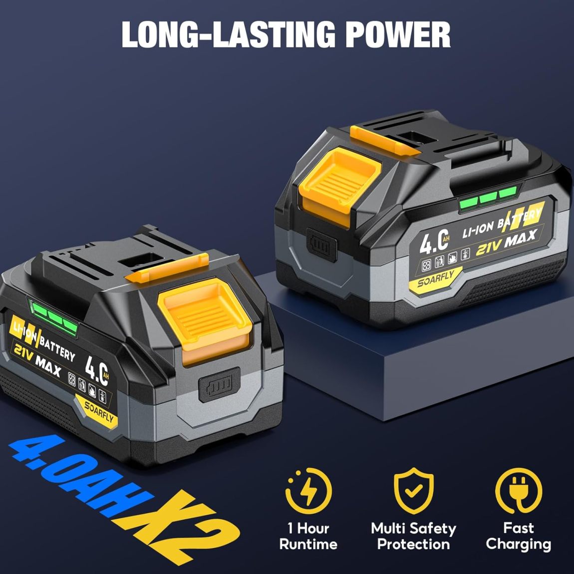 Upgraded Cordless Impact Wrench 1/2", 900 Ft-lbs (1200 Nm) Brushless Impact Gun, 21V High Torque Impact Driver with 2x 4.0Ah Batterie