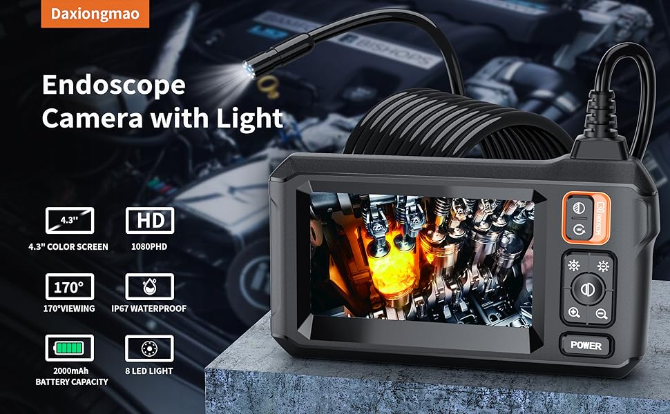 endoscope camera with light, inspection camera