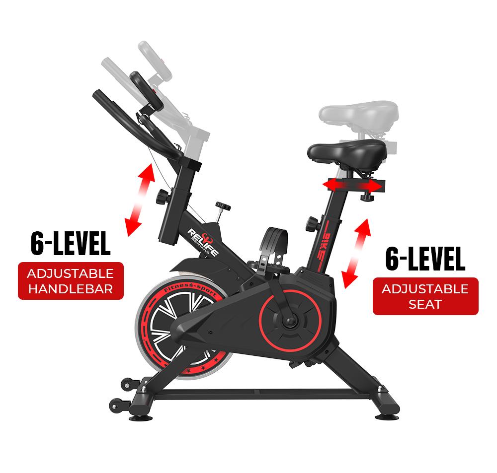RELIFE REBUILD YOUR LIFE Mini Exercise Bike Compact Stationary Bike Silent Indoor Cycling for Small Space w/Adjustable Seat, Smooth Pedal & Belt Drive RELIFE REBUILD YOUR LIFE Mini Exercise Bike Compact Stationary Bike Silent Indoor Cycling for Small Space w/Adjustable Seat, Smooth Pedal & Belt Drive
