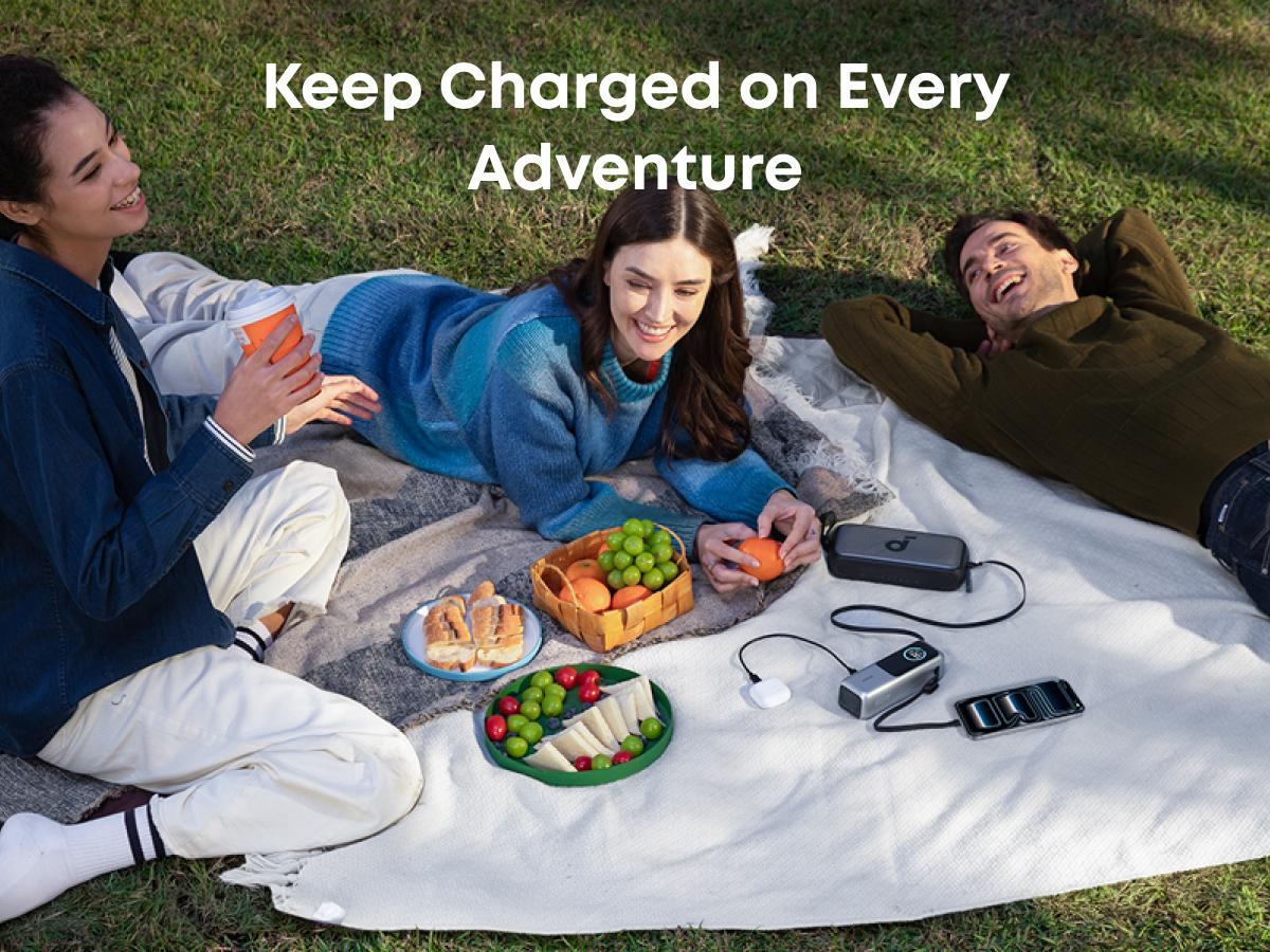 #SummerVibes Anker Portable Laptop Power Bank with Built-In Cables, 25,000mAh High-Capacity Battery, Fast Charging for 4 Devices, Ideal for Office and Trips, Compatible with iPhone 17/16, MacBook, Galaxy, and More summervibes