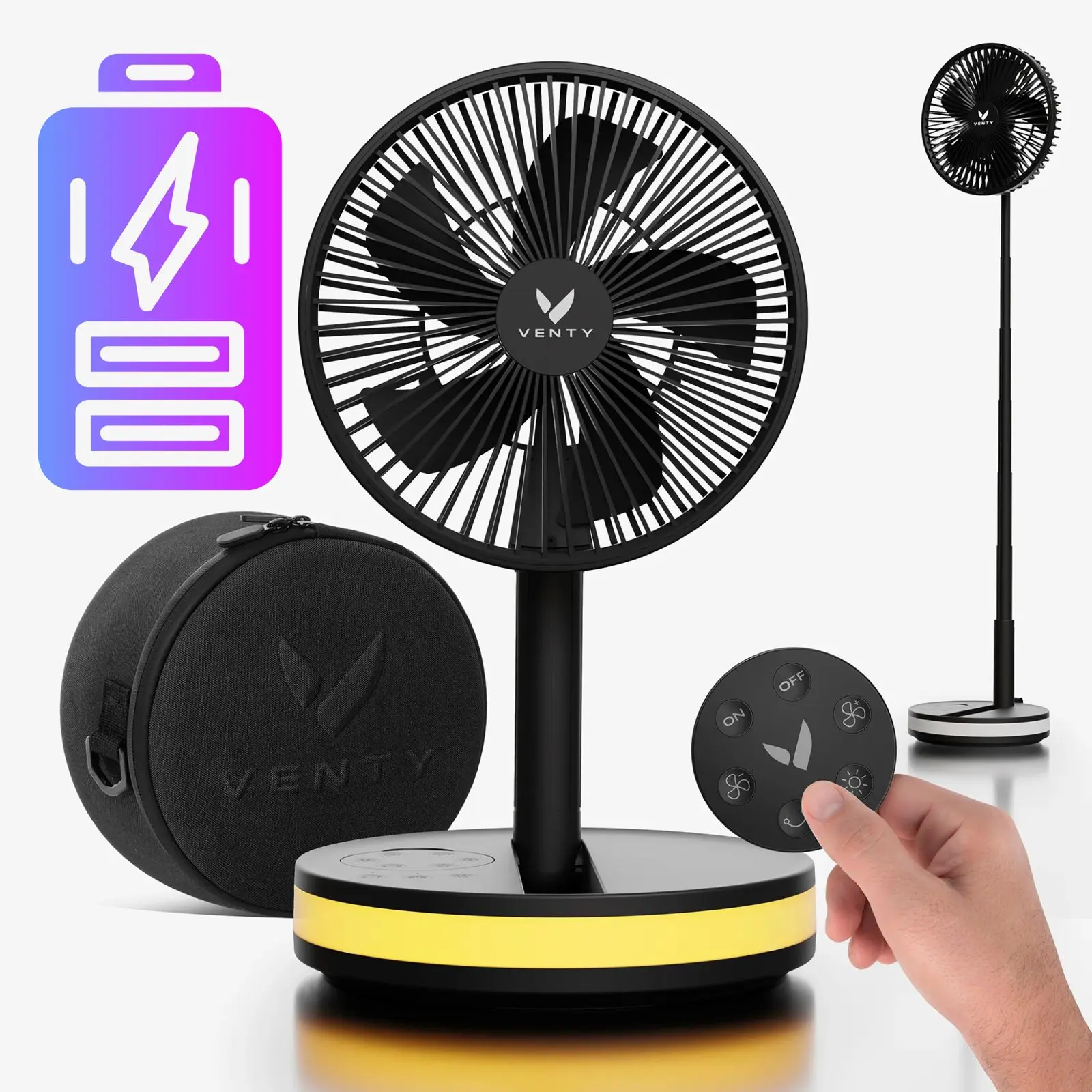 Portable Rechargeable Fan – Powerful Cooling, Long Battery Life & Travel-Friendly Design
