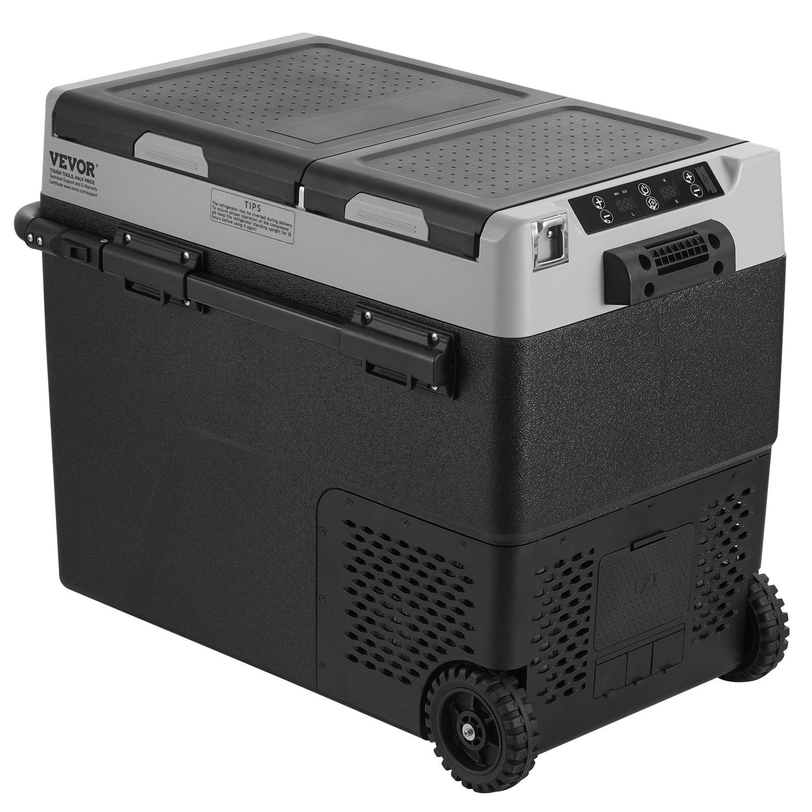 【FathersDayGift】 VEVOR Portable Car Refrigerator, 12 Volt Car Refrigerator Fridge, 58 L / 61.5 QT Dual Zone Portable Freezer, -4℉-68℉ Adjustable Temperature, Compressor Cooler for Home, Outdoor, Camping, RV, Car 【FathersDayGift】 VEVOR Portable Car Refrigerator, 12 Volt Car Refrigerator Fridge, 58 L / 61.5 QT Dual Zone Portable Freezer, -4℉-68℉ Adjustable Temperature, Compressor Cooler for Home, Outdoor, Camping, RV, Car