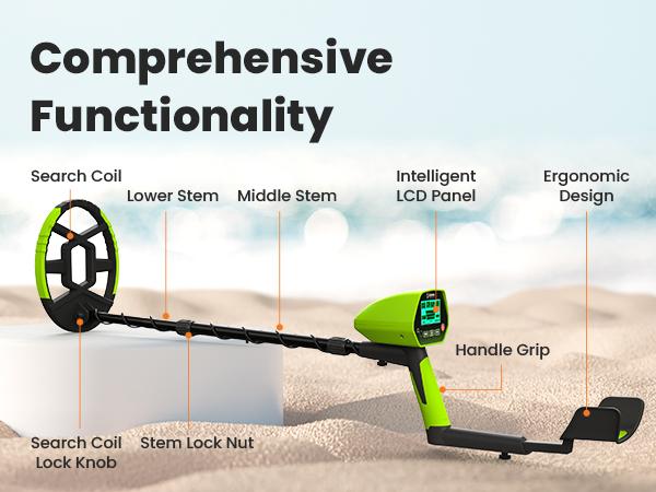 [3 OFF] Best Gift GoGonova Waterproof Metal Detector for Adults & Kids, with High Accuracy Lightweight 8" Search Coil, All Metal & Disc Modes Tool Portable