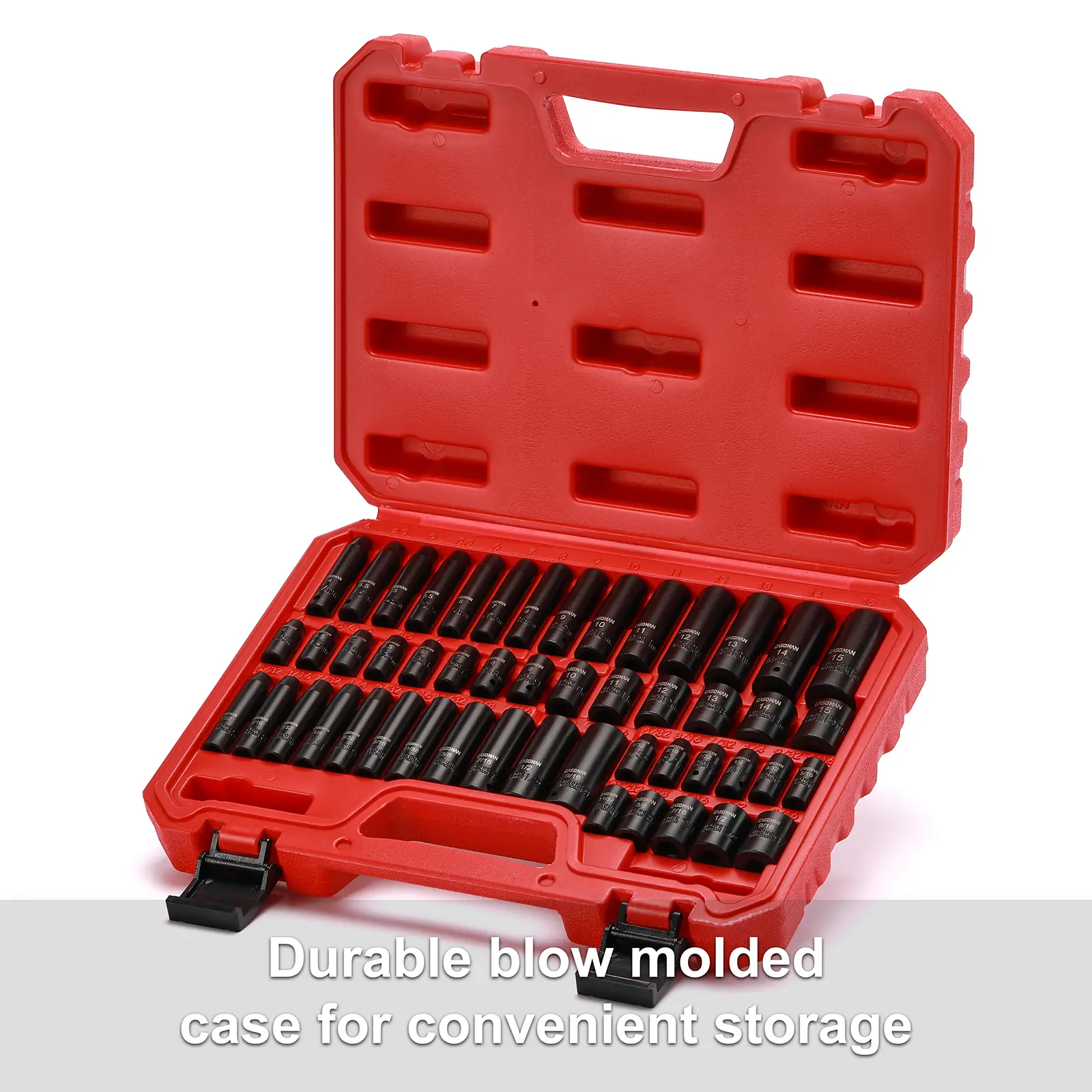 50PCS 1/4 Inch Drive Master Impact Socket Set,Metric/SAE,Deep/Shallow,6 Point,CR-V, 5/32 Inch - 9/16 Inch, 4mm - 15mm High Torque Tool Hex Wrenches