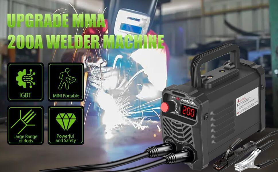 GNI IGBT Inverter Stick Welding Machine, 110V Super Mini Portable Welder with 20PCS Rods, Hot Start, Arc Force & Anti-Stick, for 1/16"-1/8" Rods, Includes 2 Chip Hammers & Gloves, Industrial Tools & Hardware Equipment, Welding Machines