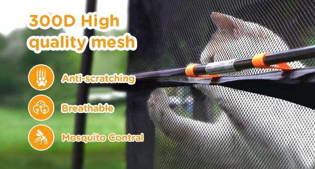 Elegear Extra Large Outdoor Cat Enclosure, 3-Tier Spacious Design&5 Windows, Weatherproof&Sunproof,Carry Bag for Patio Camping Pet Supplies Apartment