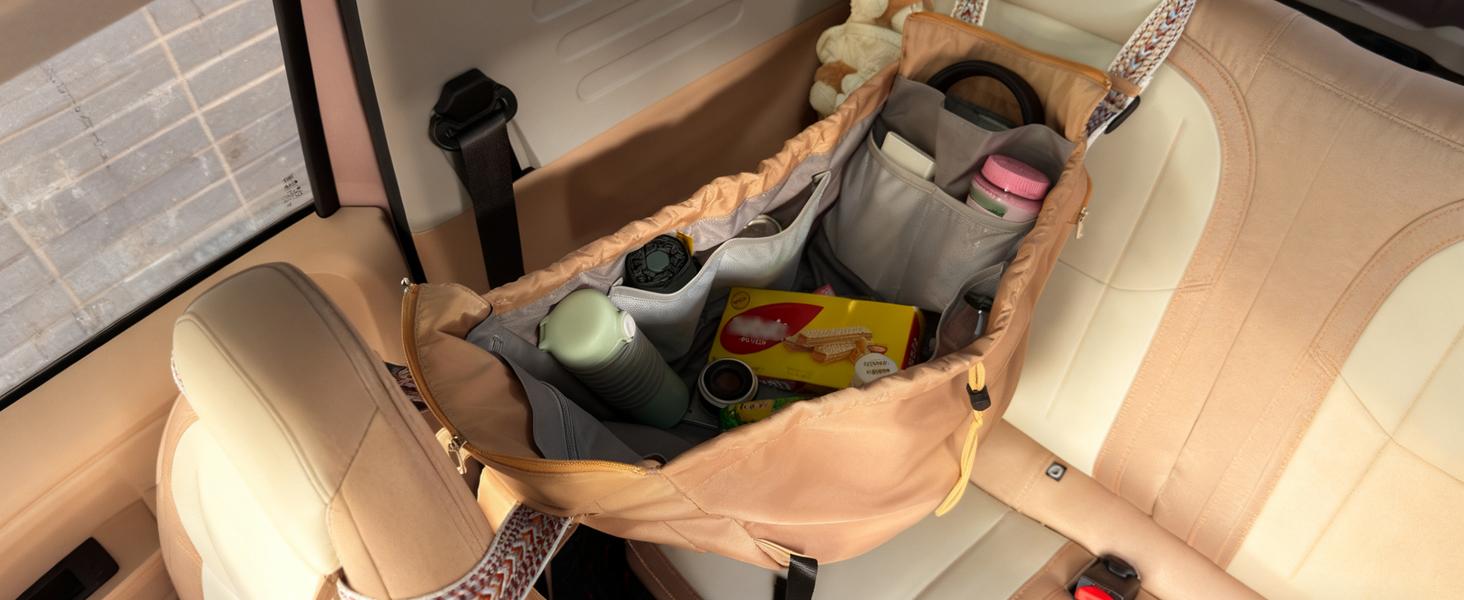BIIVOYA Large Expandable Tote Bag for Women, Nurse Work Tote with Multi Pockets, Water-Resistant Travel Bag, Diaper Bag for Moms, Weekend Carryall, Summervibes