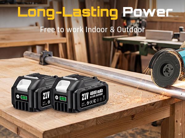 SEESII Cordless Angle Grinder Kit with 2x4.0Ah Batteries, 10000RPM Brushless Electric Metal Grinder w/ 4-1/2" Cutting Wheel, Flap Wheel, and Wool Carving Wheel for Precision Cutting & Grinding#SummerVibes