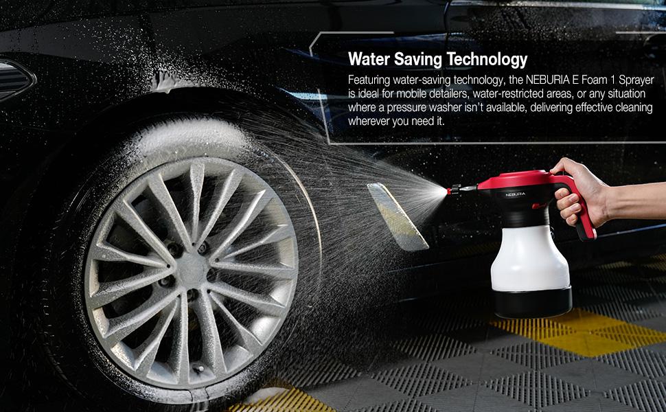 【FathersDayGift】NEBURIA Electric Foam Sprayer,Rechargeable High Pressure Foam Cannon for Car Wash,Auto Detailing,Home,Industrial Cleaning，Smart Pressure Control Core,Ergonomic Handle,Portable Cordless Cleaner for Kitchen,Windows,Bathroom
