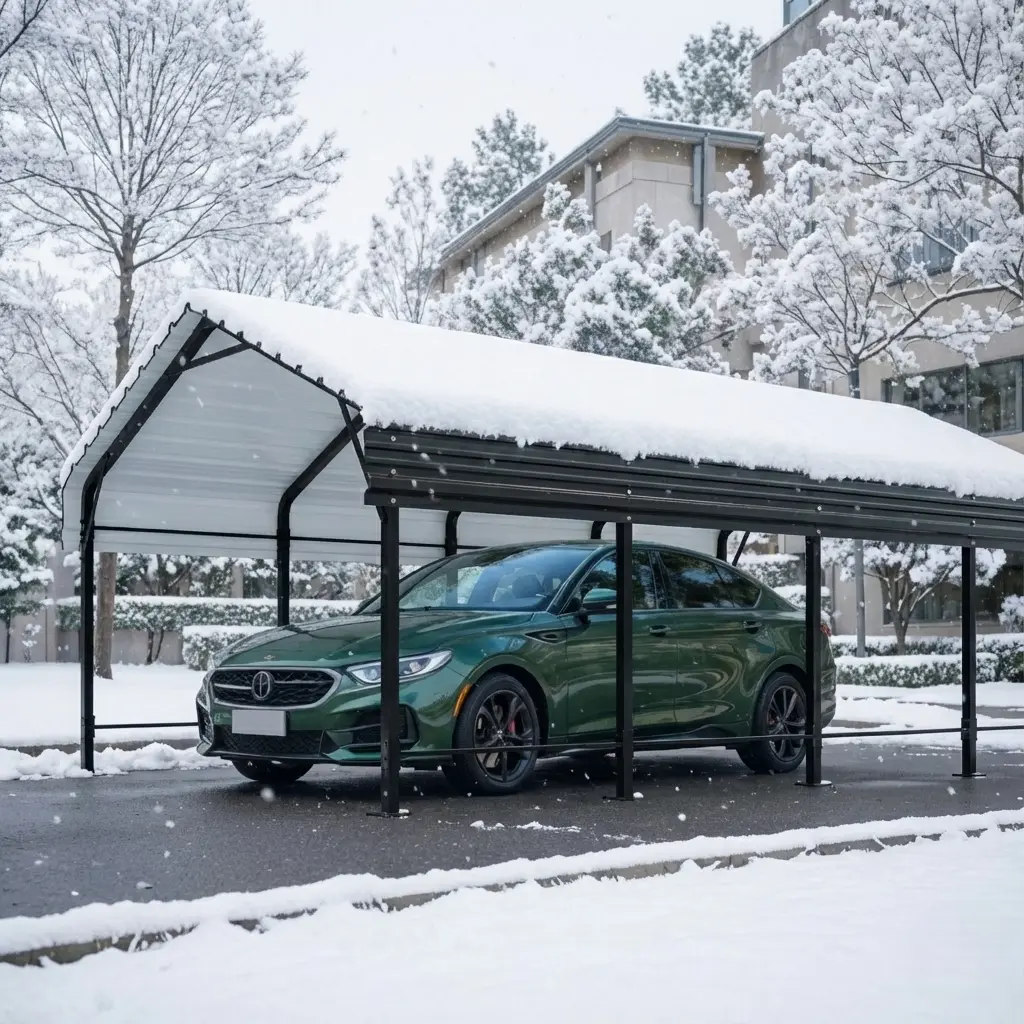 Carport, 12x20x8.5 FT Heavy Duty Steel Carport Canopy for Outdoor Activities and Events, Iron Metal Carport Garage for Pickup, Boat, Car and Tractors
