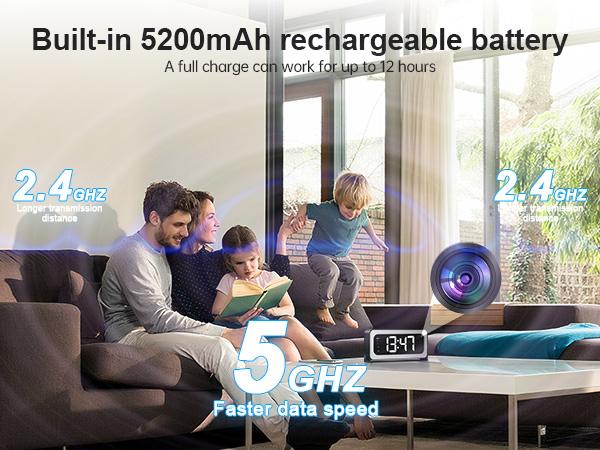 Smart Digital Clock Camera with Dual Band WiFi (5GHz & 2.4GHz) | Home Security & Real-Time Monitoring System Smart Digital Clock Camera with Dual Band WiFi (5GHz & 2.4GHz) | Home Security & Real-Time Monitoring System