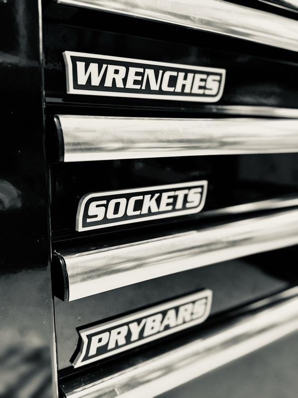 ColKy Designs - 12-Pack Premium Magnetic Toolbox Labels for Tool Organization - 12 Pack of High Quality 3D Printed Personalized Magnets for Metal Cabinets, Drawers, Tool Chests, Decor Plastic Gift - Made to Order &bull; Core Colors &bull; No Custom Text