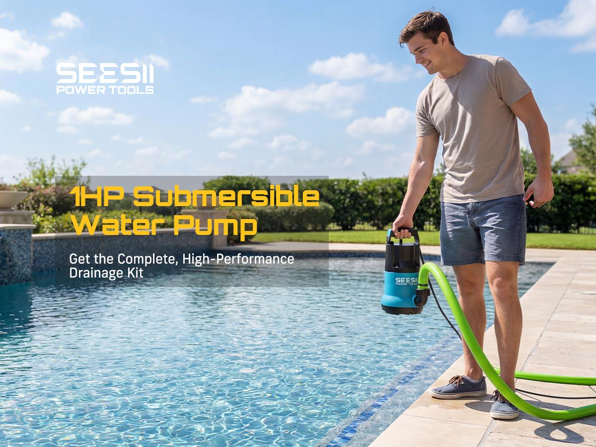【FathersDay Gift】SEESII 1HP Submersible Water Pump, 4755GPH High Flow Sump Pump with 23ft Hose Kit, Anti-Clogging Filter Net for Swimming Pool Hot Tub Pond Basement Rooftop Garden Water Removal fathersdaygift 【FathersDay Gift】SEESII 1HP Submersible Water Pump, 4755GPH High Flow Sump Pump with 23ft Hose Kit, Anti-Clogging Filter Net for Swimming Pool Hot Tub Pond Basement Rooftop Garden Water Removal fathersdaygift