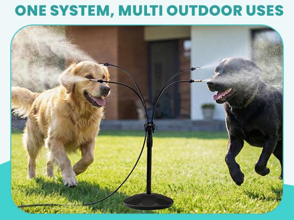 HOMENOTE Standing Misting Cooling System with Fillable Base, 26.2FT Water Line, Adjustable Height Standing Mister for Outside Patio Cooling, Pool Tanning, Garden Greenhouse Watering HOMENOTE Standing Misting Cooling System with Fillable Base, 26.2FT Water Line, Adjustable Height Standing Mister for Outside Patio Cooling, Pool Tanning, Garden Greenhouse Watering