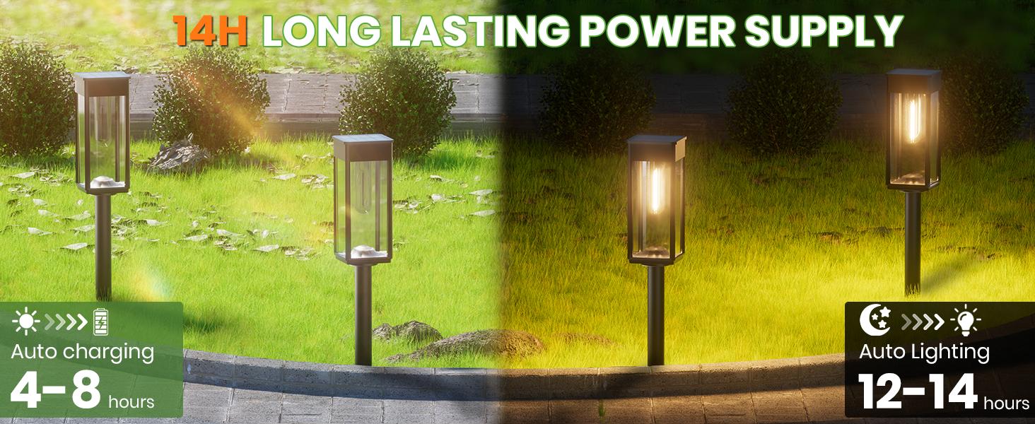 Solar Outdoor Lights,Elegant Solar Pathway Lights Modern Luxury | Easy Installation, Auto On/Off & IP65 Waterproof | For Garden, easiestgardenmakeover,Yard & Driveway, Solar Outdoor Lights, Solar Lights,Outdoor Backyard Light,summergarden