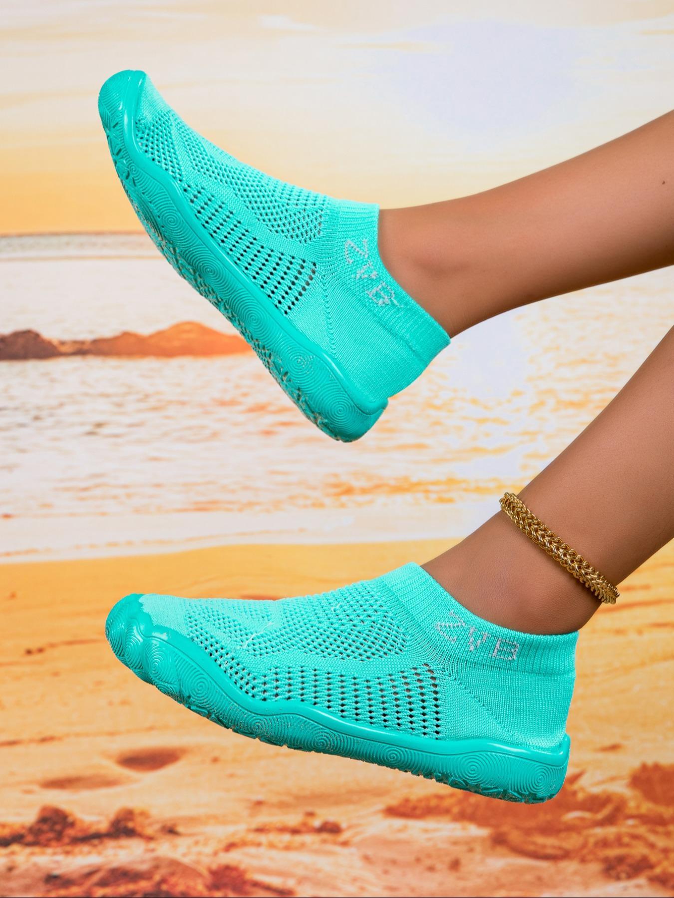 Women's Wide-Fit Breathable Water Shoes with Polyester Upper and EVA Sole, Casual All-Season Style, Ideal for Swimming, Camping and Yoga, Lightweight Swim Shoes, Aqua Shoes