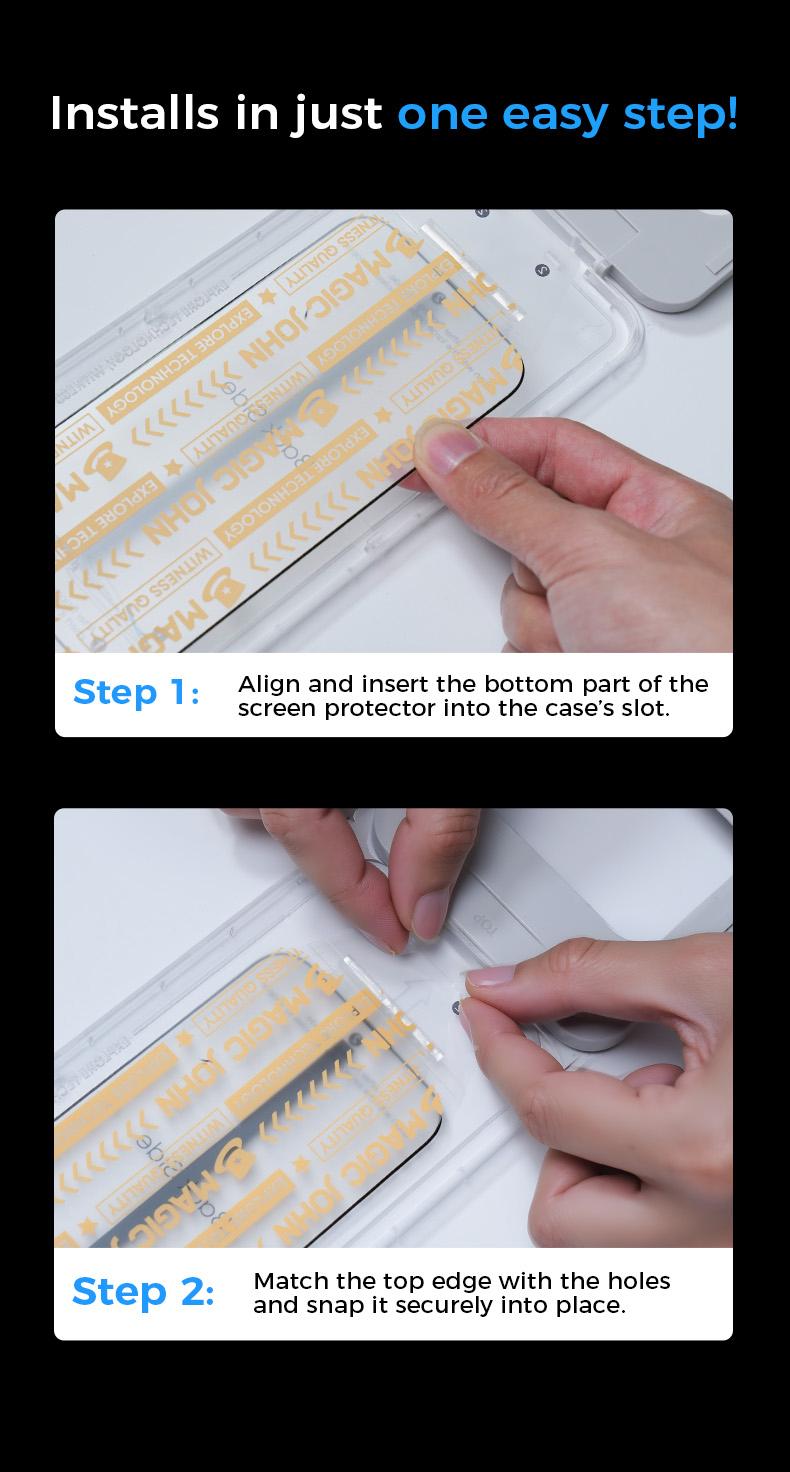 MAGIC JOHN Premium Upgraded Privacy Screen Protector Dustproof Bubble-Free Design Ultra-Clear for iPhone & Samsung