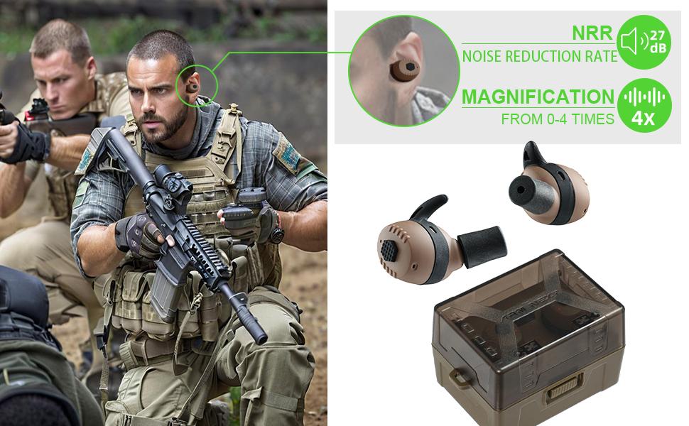 (A Free gift) ARM NEXT FieldOps Tactical Earbuds E30 Hearing Protection with Bluetooth, 31dB Noise Reduction for Shooting Wireless Tactical Earbuds with Sound Pickup, Bluetooth 5.4, 50H Playtime, LED Display, for Hunting & Work outdoorfun fathersdayg