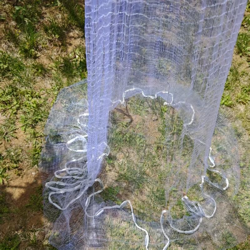 Fishing Cast Net AH2333581 Durable Monofilament White PVC Fishnet with Large Net Pocket for Freshwater Saltwater Fish Shrimp Minnow Bait Easy Setup Strong Design for Anglers Fishermen Teachers Father's Day Gift
