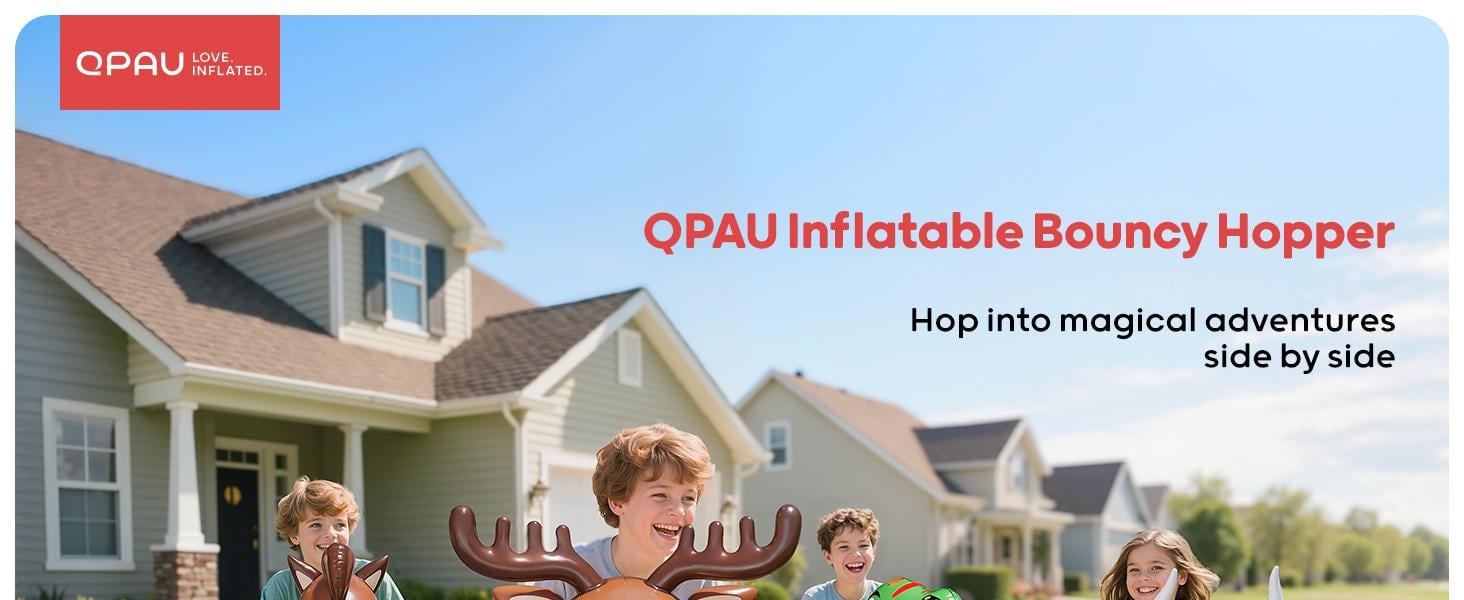 Mother's Day QPAU Kids Bull Toy 1/2-Piece Set 220 lbs Weight Capacity Bouncing Animal Bullfighting-Themed Children's Gift Suitable for Children 5+ Large Size Comfortable and Stable Dual Independent Air Chambers,Summer Vibes
