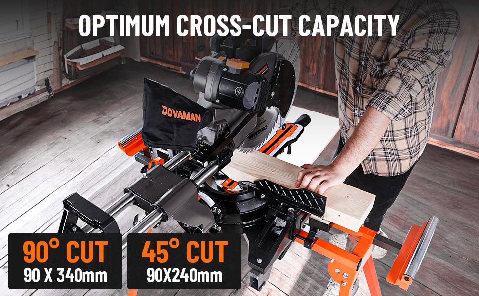 DOVAMAN 12 Inch Dual-Bevel Miter Saw 15-Amp 3800RPM, Ambidextrous Operation, 4.2x13in Cutting Capacity, Laser Guide, 0-45° Bevel & Miter Cut,#Summervibes DOVAMAN 12 Inch Dual-Bevel Miter Saw 15-Amp 3800RPM, Ambidextrous Operation, 4.2x13in Cutting Capacity, Laser Guide, 0-45° Bevel & Miter Cut,#Summervibes