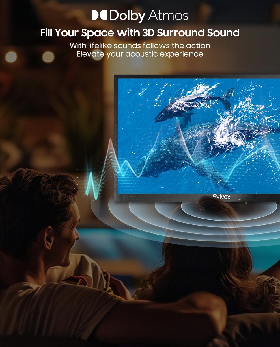 SYLVOX Outdoor TV, 4K UHD IP55 Weatherproof Television for Partial Sun Outside 1000nit Brightness, Google TV OS, Dolby Atmos, Voice Remote (Deck Pro 3.0) SYLVOX Outdoor TV, 4K UHD IP55 Weatherproof Television for Partial Sun Outside 1000nit Brightness, Google TV OS, Dolby Atmos, Voice Remote (Deck Pro 3.0)
