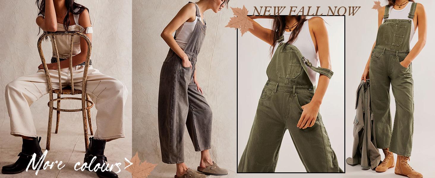 Chouyatou women's wide-leg denim overalls Y2k loose straight overalls jumpsuit Chouyatou women's wide-leg denim overalls Y2k loose straight overalls jumpsuit