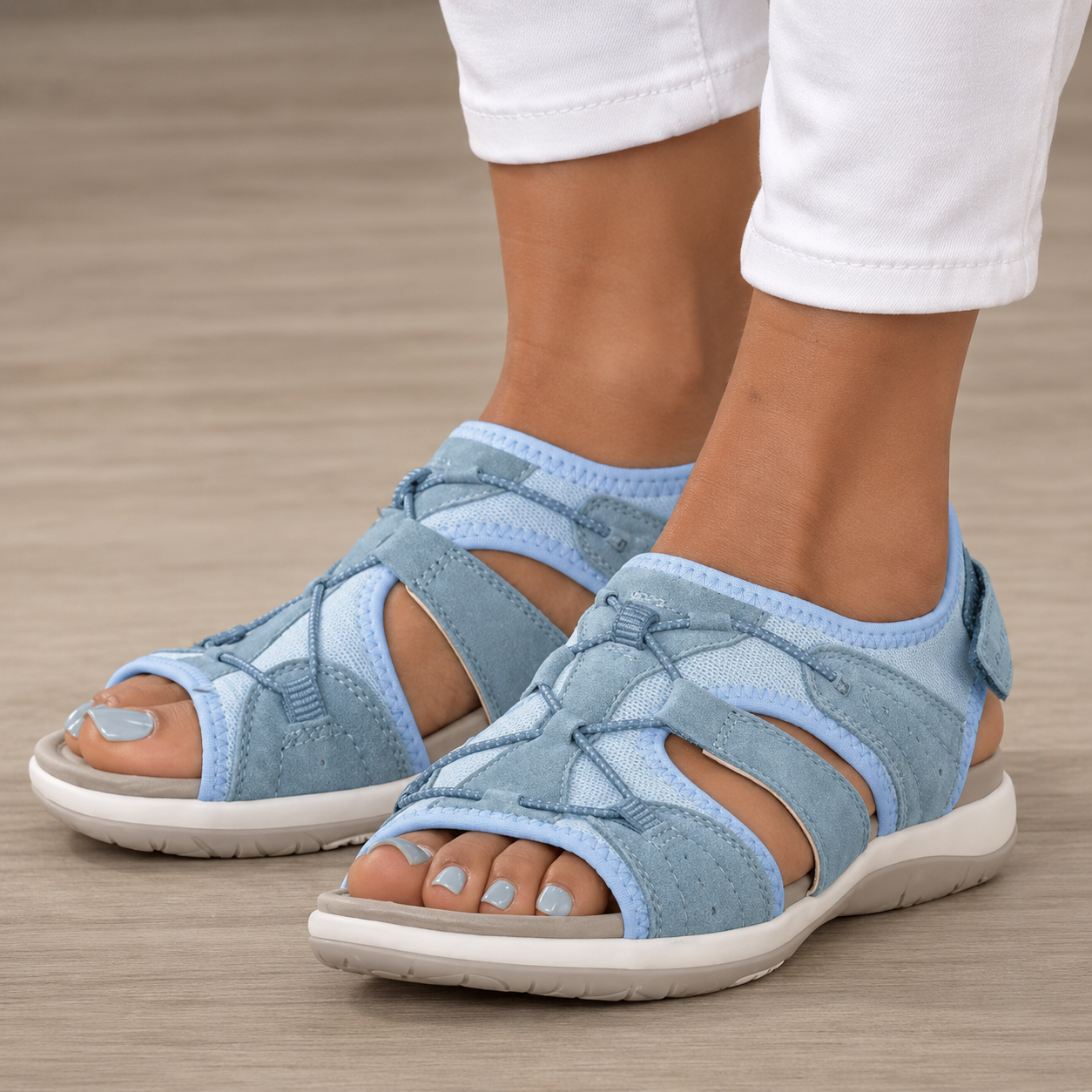 Retro women's sandals, orthotic shoes, relieve foot pain