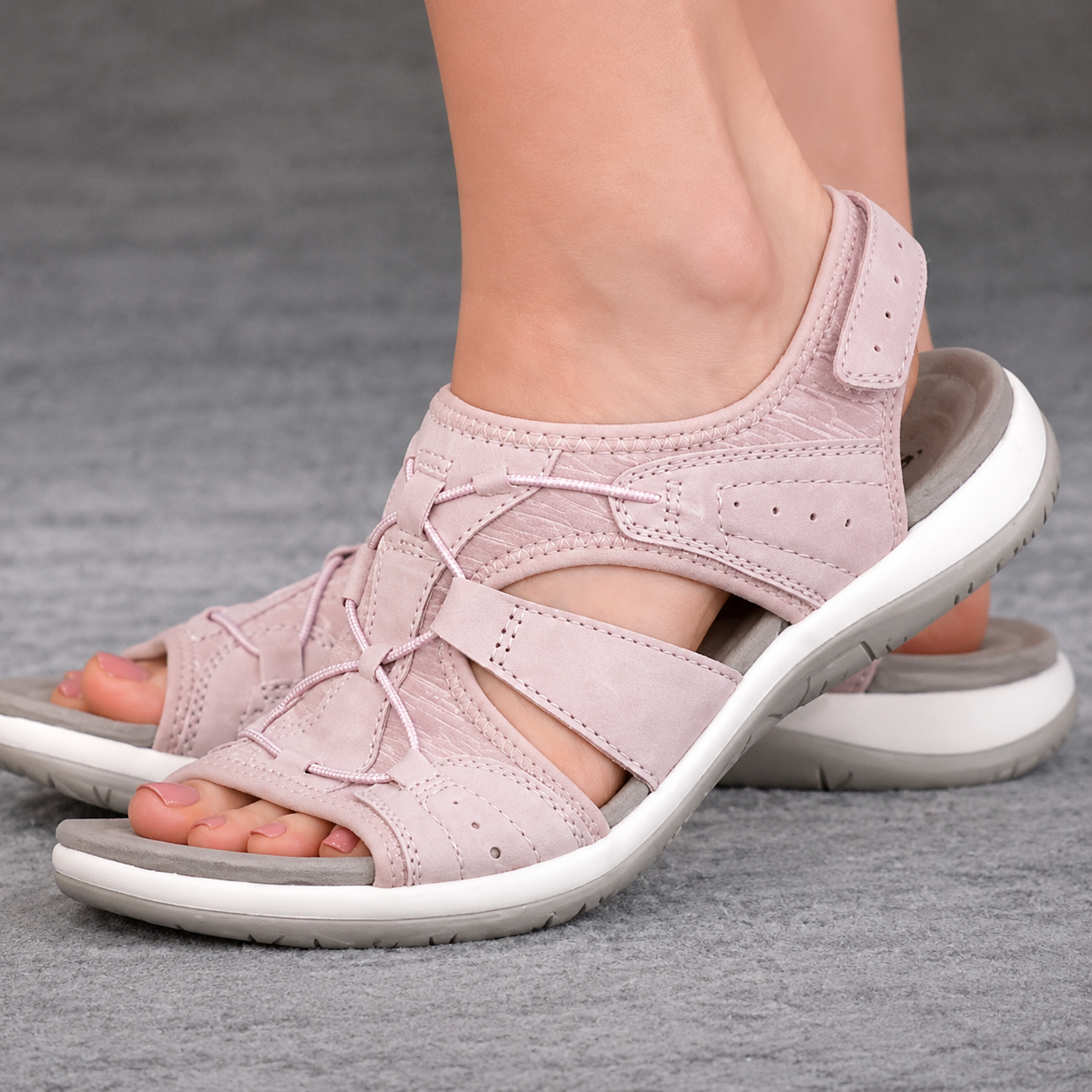 Retro women's sandals, orthotic shoes, relieve foot pain