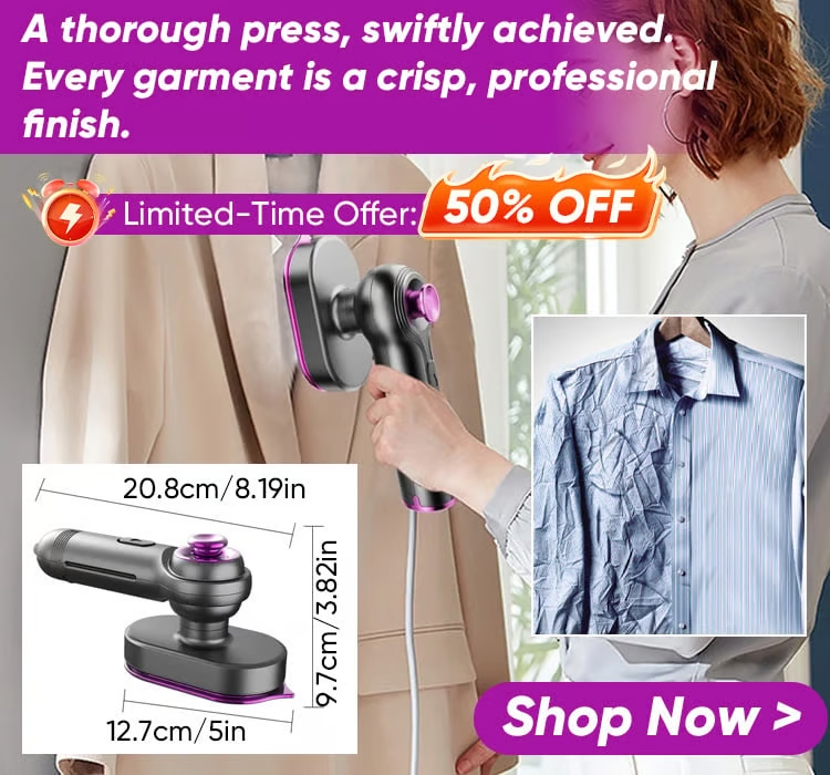 Portable Handheld Garment Steamer – Fast Wrinkle Remover for Clothes