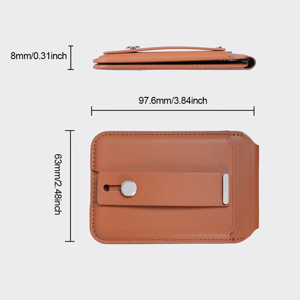 📱🧲Magnetic Wallet with GPS Tracking – Slim 2-Card Holder with Stand & Security Ring