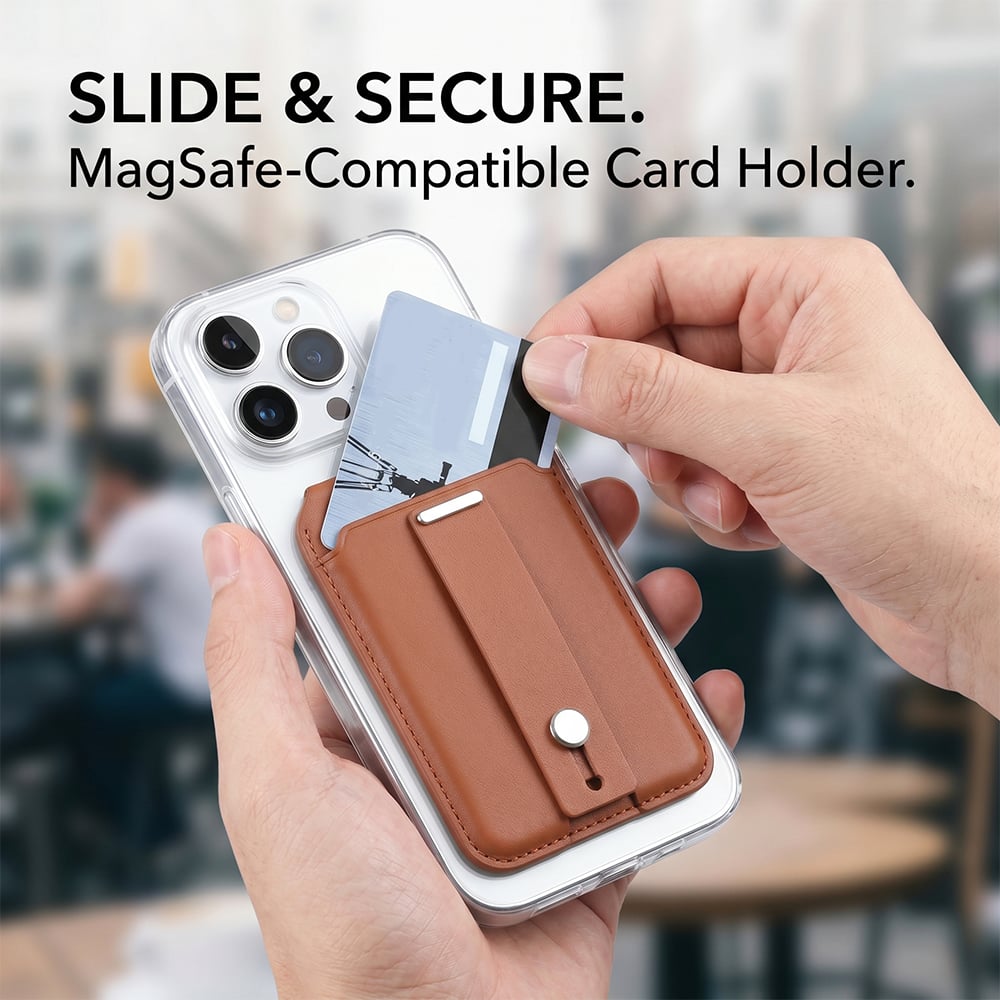 📱🧲Magnetic Wallet with GPS Tracking – Slim 2-Card Holder with Stand & Security Ring