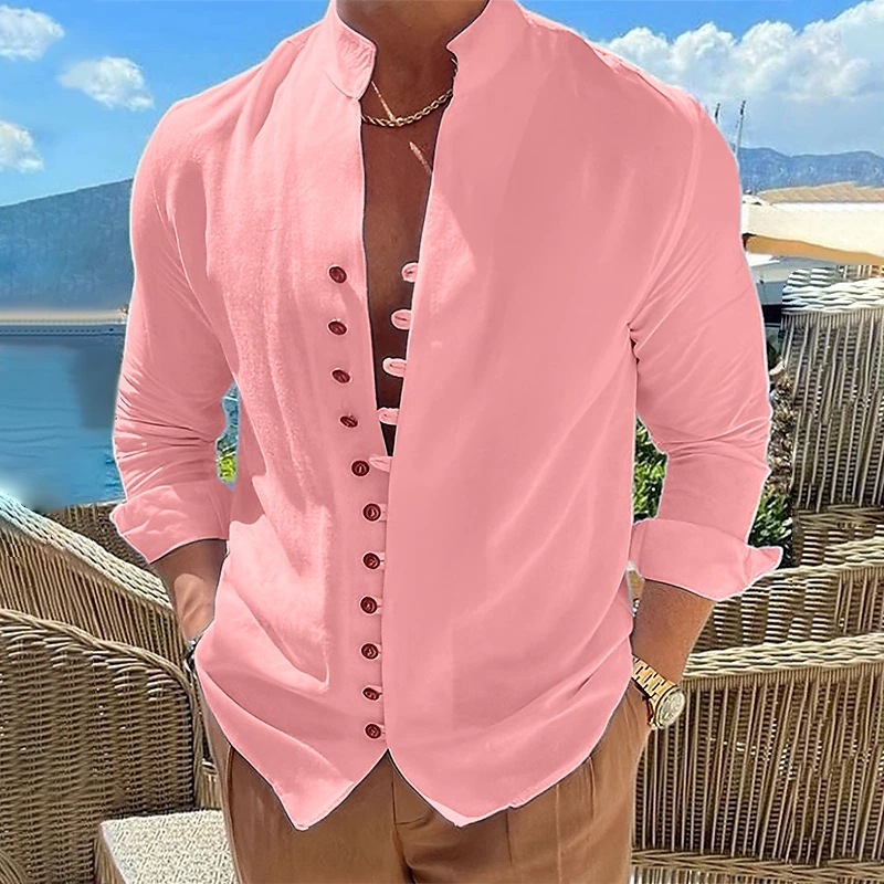  Men's Shirt Linen Shirt 