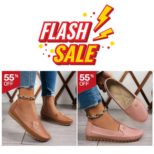 Stylish Orthopedic Leather Shoes - All-Day Comfort for Women