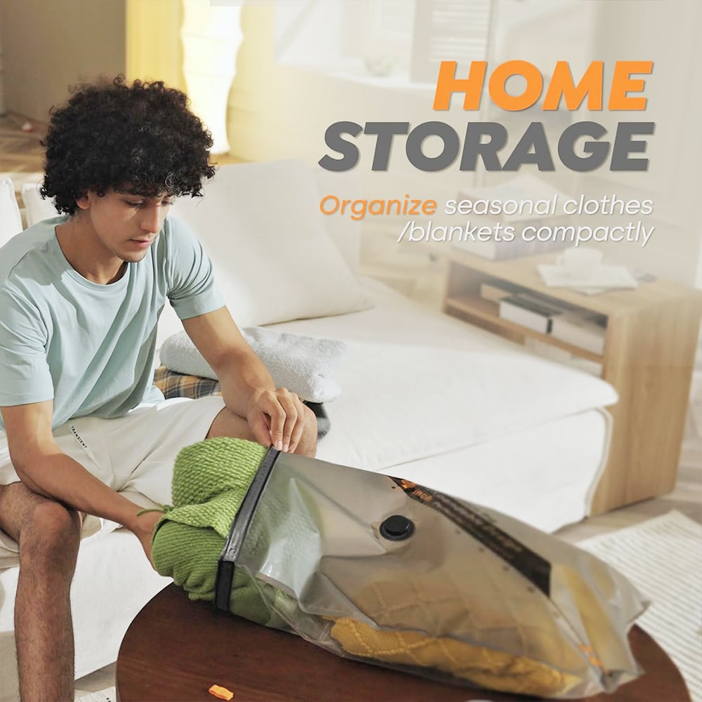 🧳 Cordless Travel Vacuum Storage Bag Set
