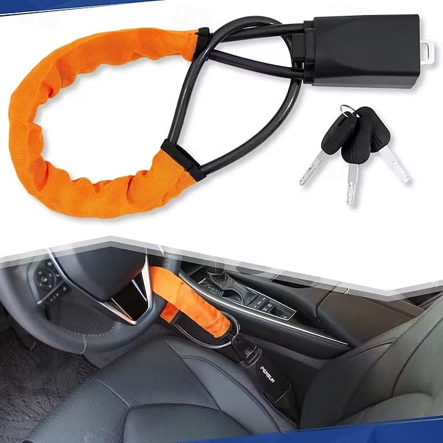 Universal Steering Wheel Lock - Compact Multi-functional Automotive Security Device Suitable For Most Vehicles Suvs And Golf Carts