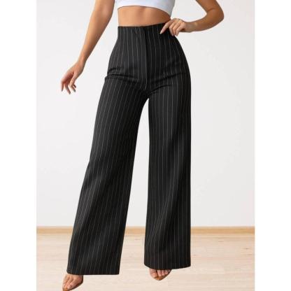 Pantalón Mujer Elegante y Moderno.  Tiro Alto y Pierna Amplia. Tela Ligera y Fresca.