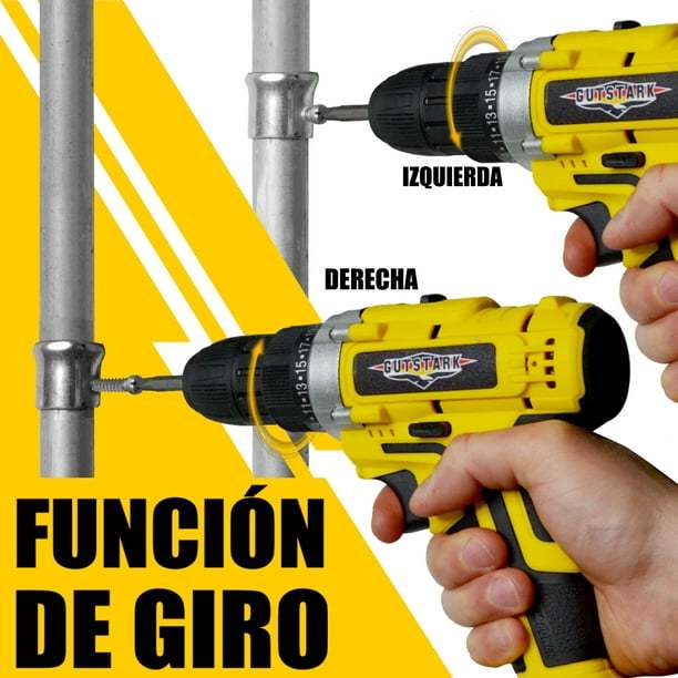 Taladro Desatornillador Inalambrico 1360rpm 25 pz Gutstark Taladro inalambrico 25 pza