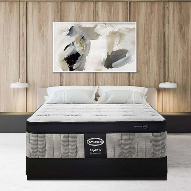 Colchón King Size America Leyton Full Comfort Memory
