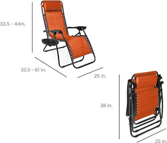Best Choice Products - Juego de 2 sillones reclinables para patio, piscina con soporte para vasos (color), Azul marino
