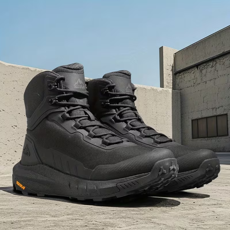 Botas tácticas de senderismo para hombre NORTIV 8, botas ligeras con suela acolchada para trabajo, para todo el día, con cremallera lateral, botas de combate para motocicleta, soporte de arco,