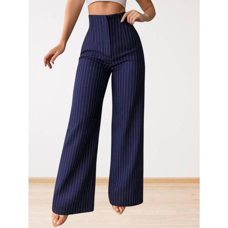Pantalón Mujer Elegante y Moderno.  Tiro Alto y Pierna Amplia. Tela Ligera y Fresca.
