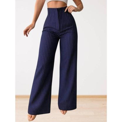 Pantalón Mujer Elegante y Moderno.  Tiro Alto y Pierna Amplia. Tela Ligera y Fresca.