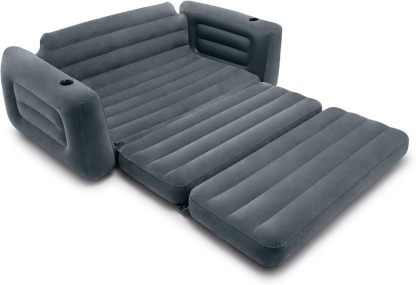 GMK Sofá Cama Inflable con Respaldo, 91 * 80 * 26'' Sofá Cama al Aire última Intervensión, Portátil Sofá Hinchable para Hogar,Viajes y Camping