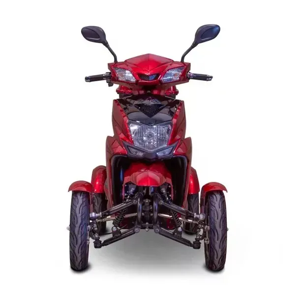 El vehículo recreativo eléctrico de tres ruedas Velocity Fast Deluxe de alto rendimiento está diseñado específicamente para personas mayores. Alcanza una velocidad máxima de 24 km/h y tiene una autonomía de 64 km con una sola carga