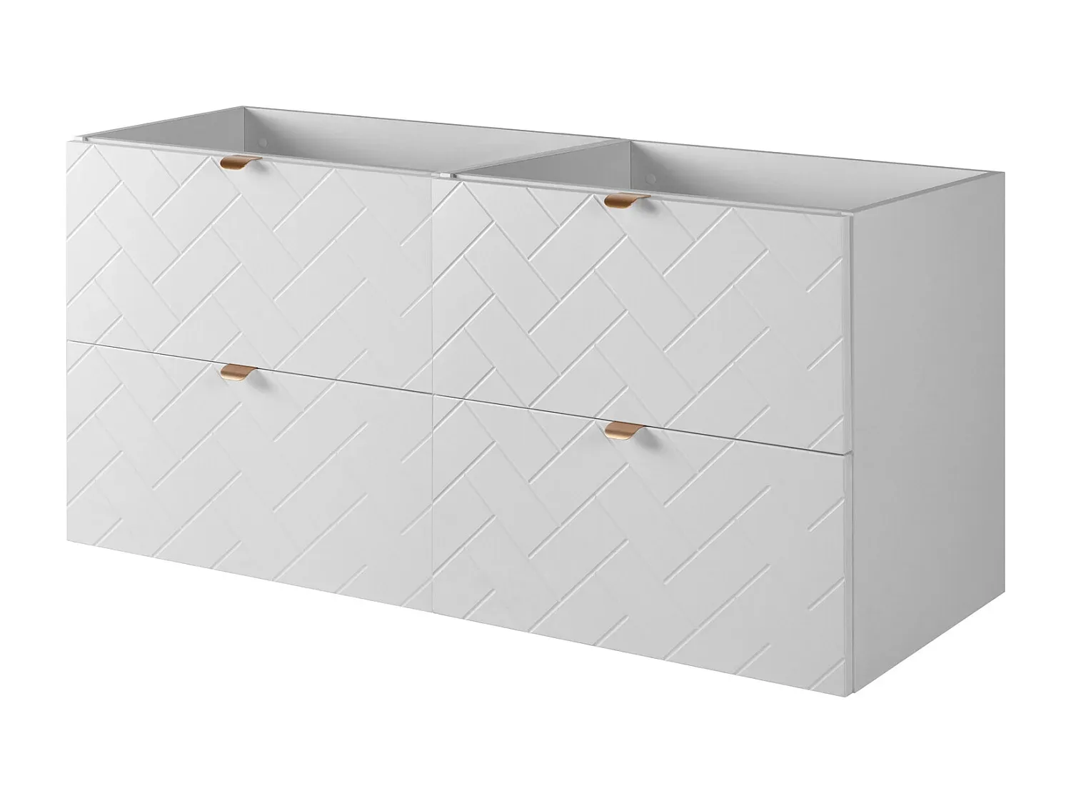 Großer Waschtischunterschrank mit goldenen Griffen-Velessaliving